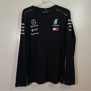 Mercedes AMG Petronas Formula 1 Team Long Sleeve Shirt Men’s Medium - Black